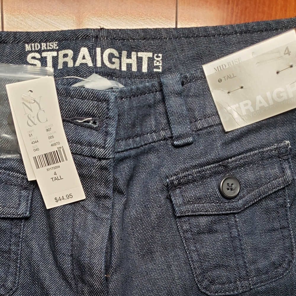 New York and Co Tall Straight Denim Jeans